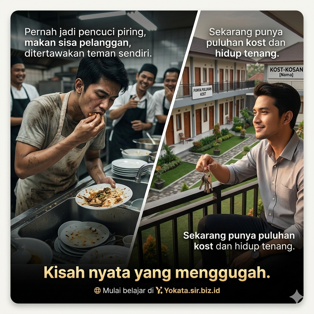 Lulusan SMP Tukang Cuci Piring Kini Punya 20 Kost dan jadi Sultan